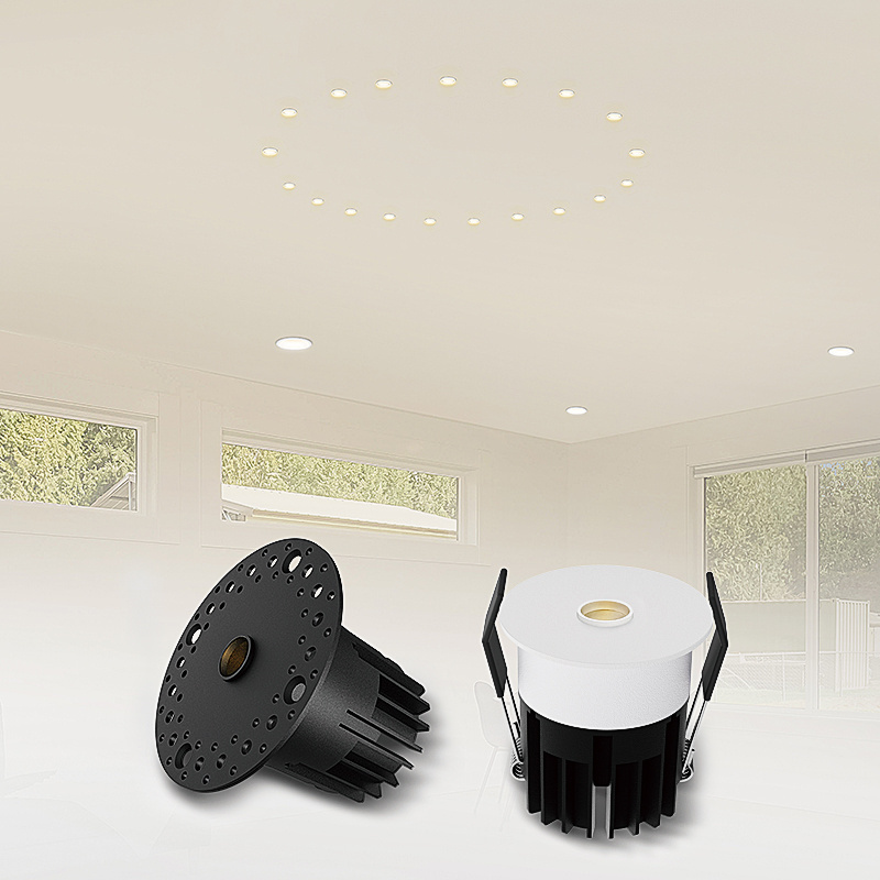 Indoor Minimalist Trimless LED Downlight 220V Embedded Ceiling Light Modern Decorative small round hole Spotlight