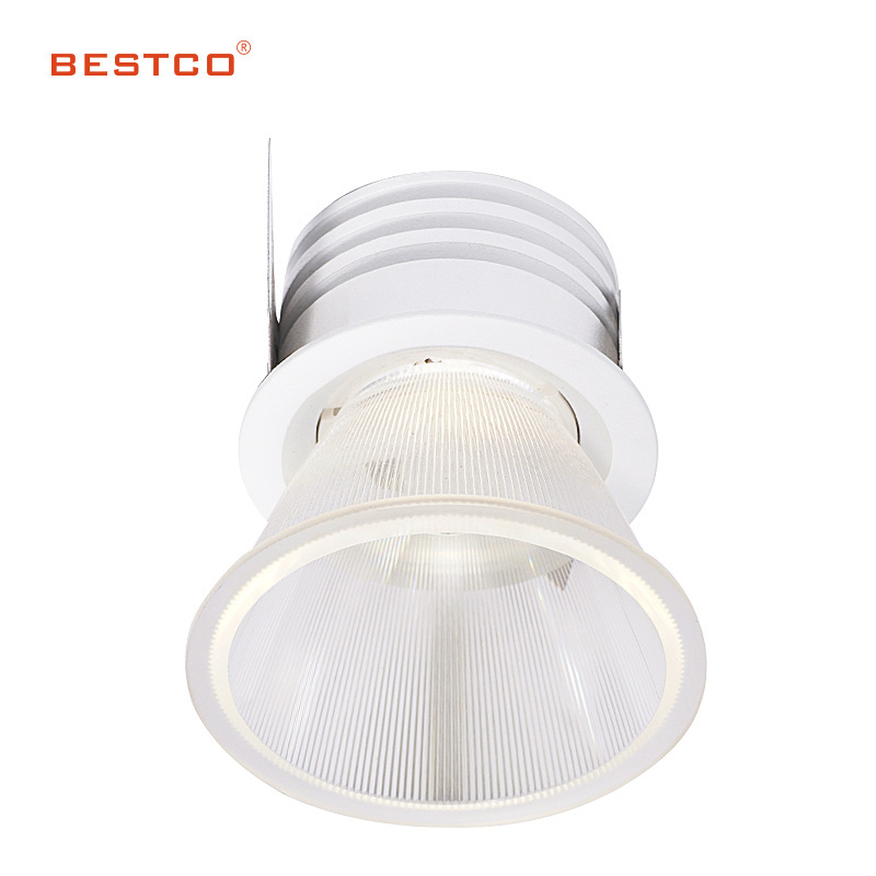 9W LED Ceiling Surface Light Deep Recessed Small Trim with European Design Style Texture White Hotel Downlights