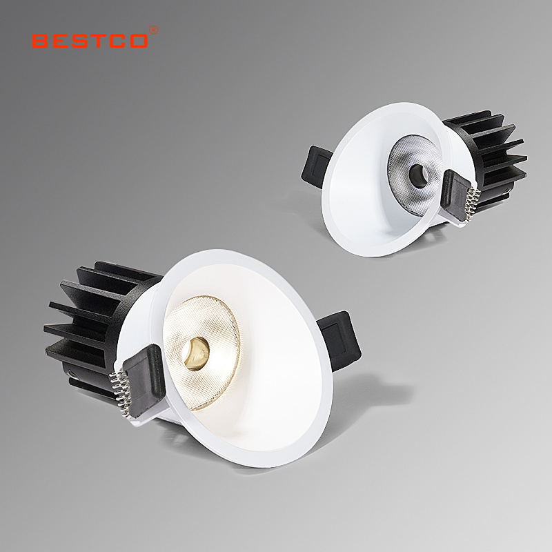 Modern Recessed Lighting 15W LED Downlight Die-cast Aluminum Anti-glare COB Ceiling Light Bedroom Ceiling Spotlights