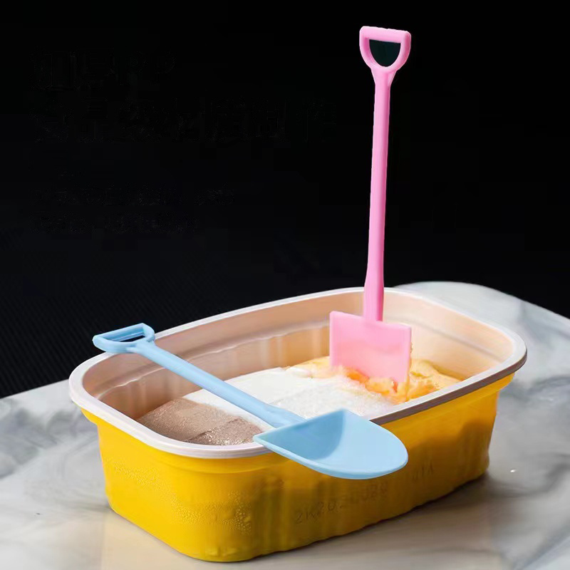 Hot Sale Colorful Disposable Mini Plastic Cake Spoon Eco Ice Cream Scoop Shovel Baking Dessert Pastry Spoons