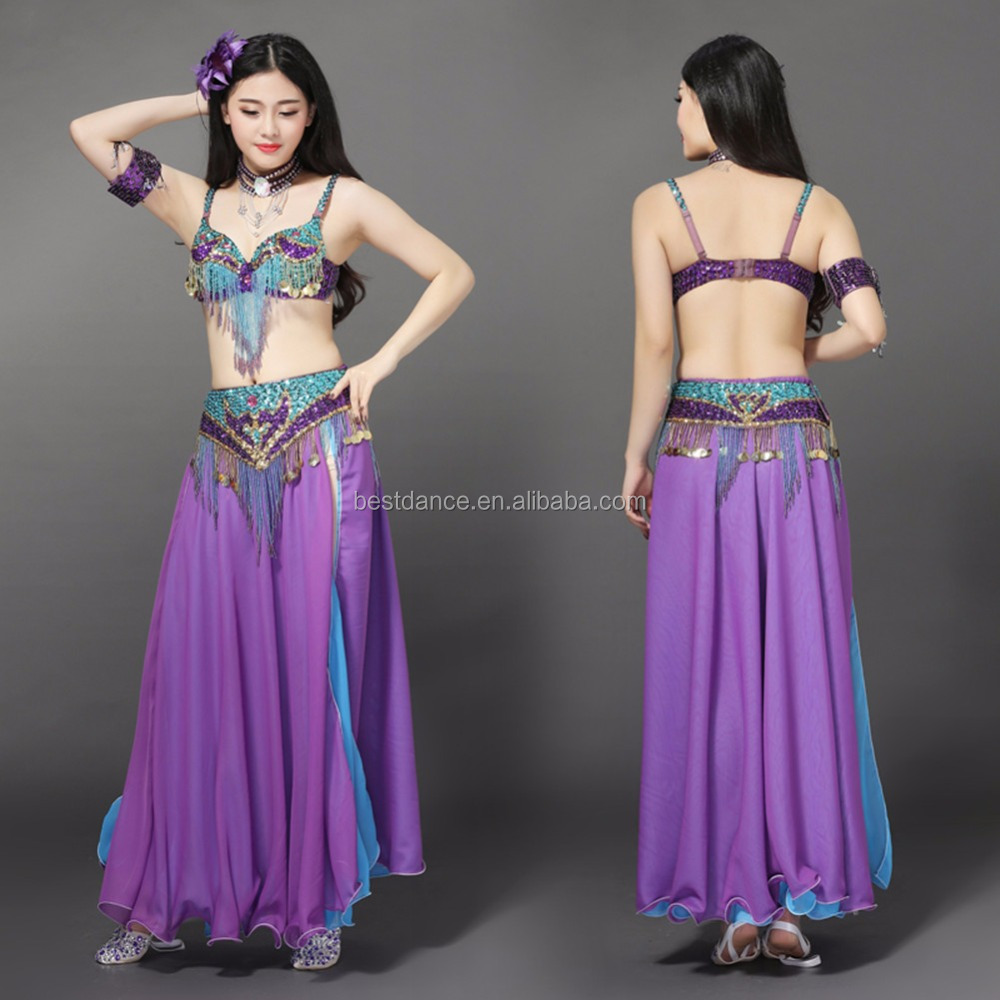 BestDance New Handmade Beaded Belly Dance Costume Outfit Sets Bollywood Carnival Game Cosplay Costumes Dresses