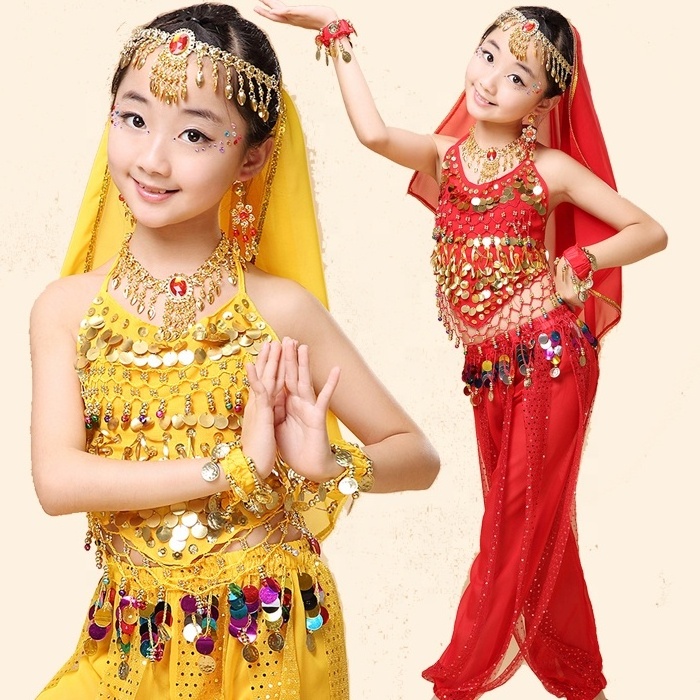 BestDance girls belly dance performance wear kids dancing fancy costume Children's Christmas Set