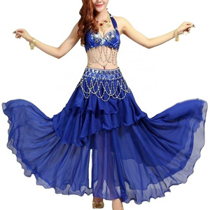 Bestdance Samba Belly Dance Costumes Beaded Bra Top Belt Skirts Bollywood Carnival Outfits