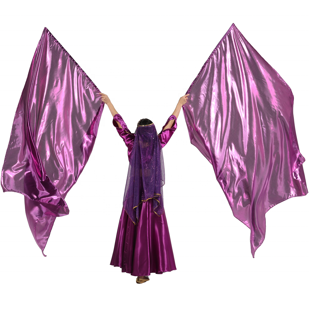 Christian Dancer Semicircle Worship Angel Wing Flags Banner Church Metallic Praise Flag