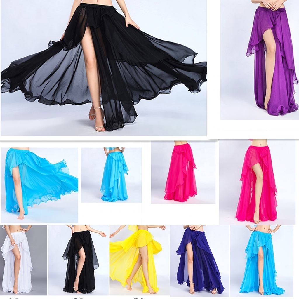 Bestdance Fashion Slit Skirt Festival dance skirt Belly Dance Skirt Gypsy Jupe  Music Festival Performance Costume