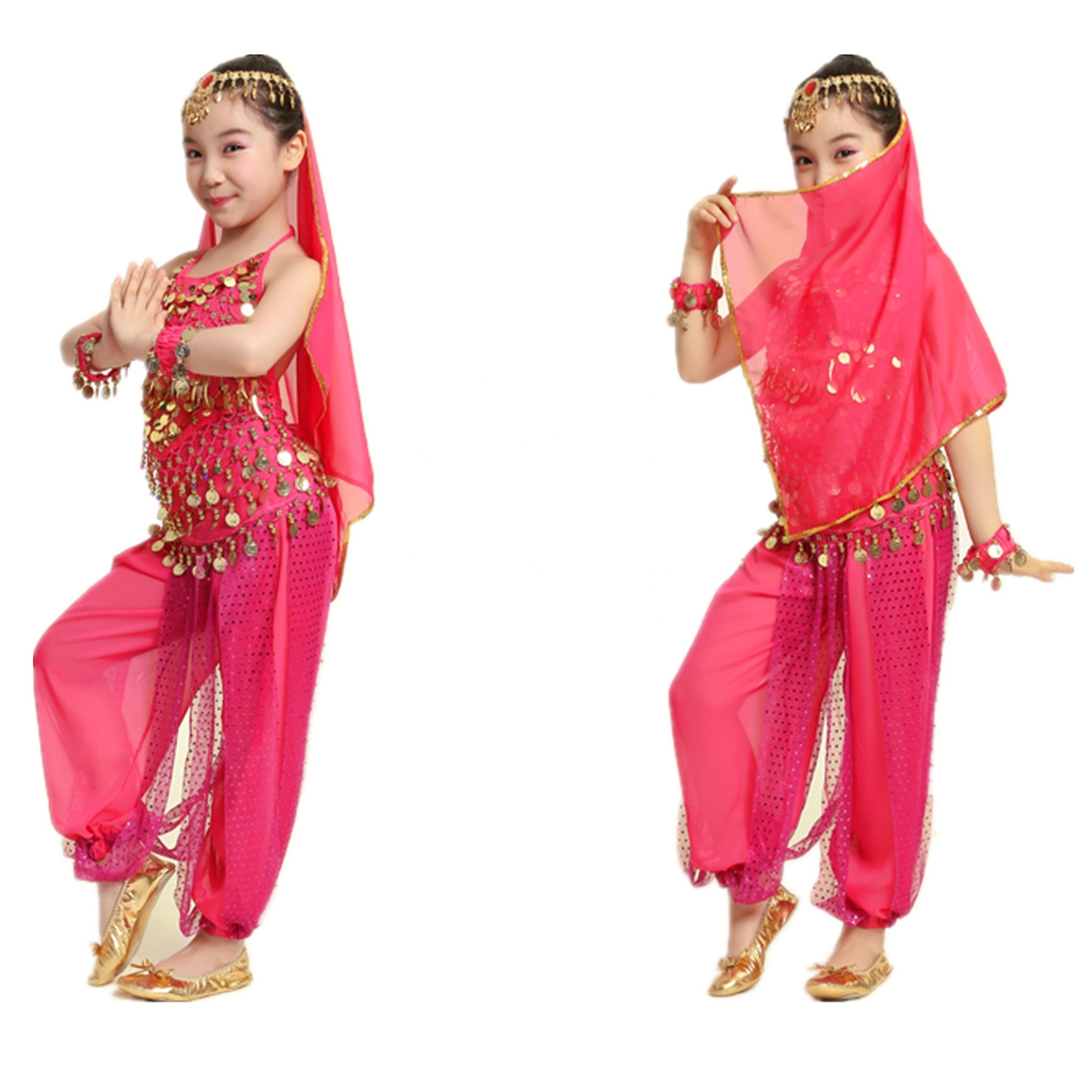 BestDance girls belly dance performance wear kids dancing fancy costume Children's Christmas Set