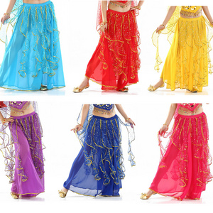 BestDance Belly Dance Sequin Fringe Skirt Tango Samba Carnival Gypsy Skirt Fancy Costume