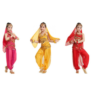 BestDance girls belly dance performance wear kids dancing fancy costume Children's Christmas Set