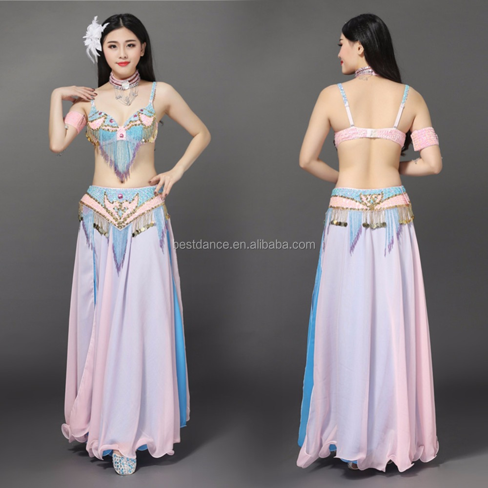 BestDance New Handmade Beaded Belly Dance Costume Outfit Sets Bollywood Carnival Game Cosplay Costumes Dresses