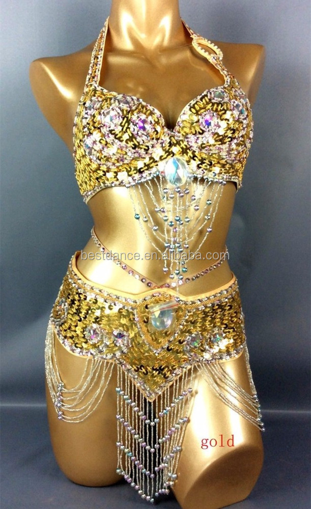 BestDance Egyptian Belly Dance Sexy Costume Set Bra Top Belt Hip Scarf Skirt Bollywood Costume Outfit Dress