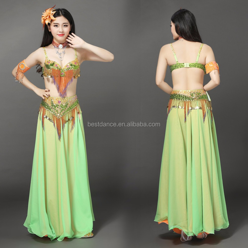 BestDance New Handmade Beaded Belly Dance Costume Outfit Sets Bollywood Carnival Game Cosplay Costumes Dresses