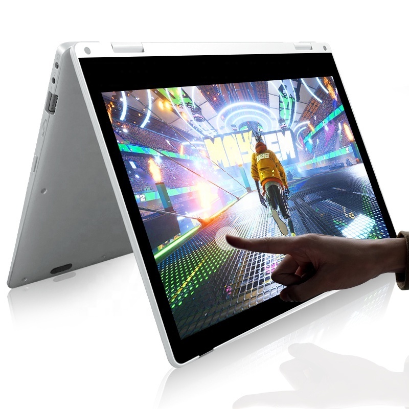 Hot selling cheaper price 11.6 inch roll top laptop price yoga laptop 128GB SSD processor N4020c touch screen Laptop