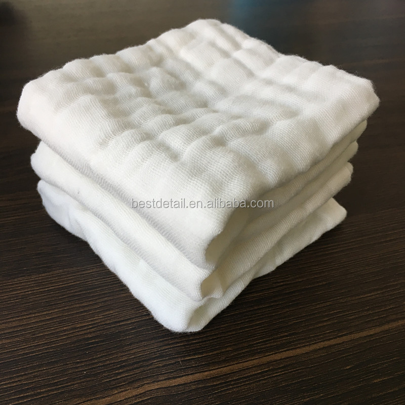 25x25cm White Thick Soft Cotton Skin Care Washcloth Face Cloth Makeup Remover Oil Facial Cleansing Muslin Cloth