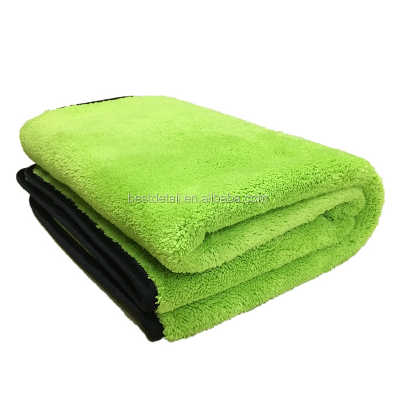 60x90 cm 900 GSM Coral Fleece Large Plush Thick Soft Microfiber Car Drying Towel for Auto Detailing Buffing Cleaning , 24x36