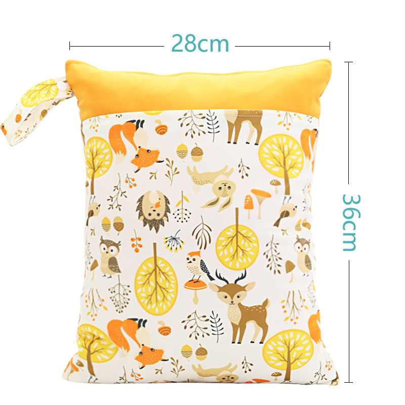 Happyflute Washable Reusable Baby Cloth Diaper Bag Wholesale Convenient Swimming Suit Multifunctional Wet Bag