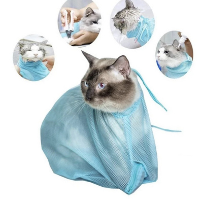 Pet Products Hot Selling Cat Bathing Bag Dog Cleaning Shower Bag Cat Grooming Sets Bag