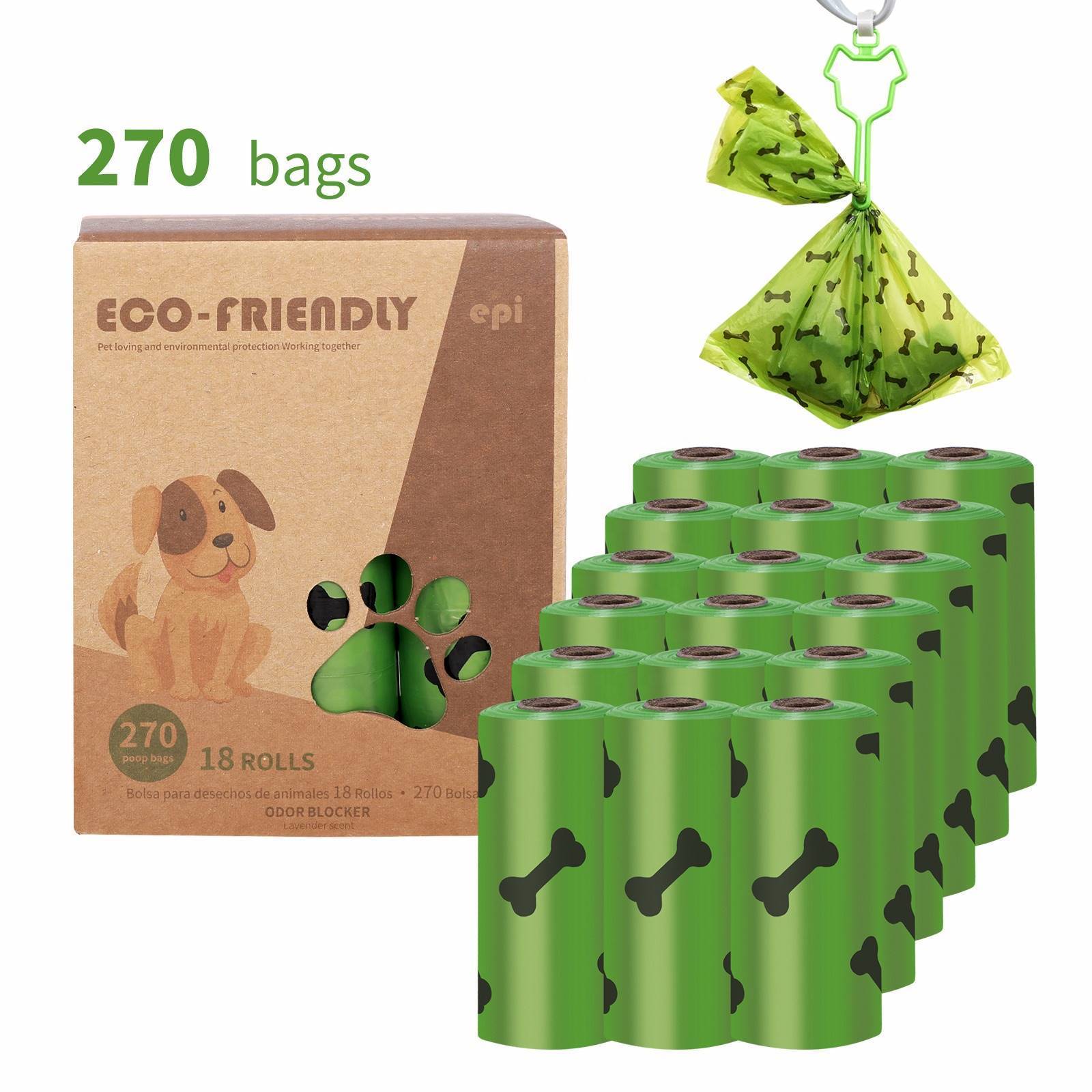 Custom Logo Compostable Scented Biodegradable Disposable Extra Thick Strong Garbage Trash Bag Pet Waste Disposal Dog Poop Bag