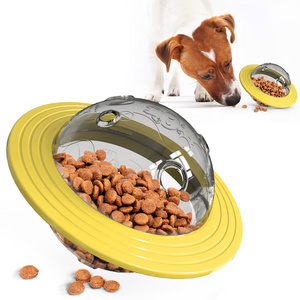 Food Dispenser Tumble Toy New Design Slow Feeder Planet Leakage Food and Interactive Toy Flying Saucer Treat Ball Pet Dog Cat