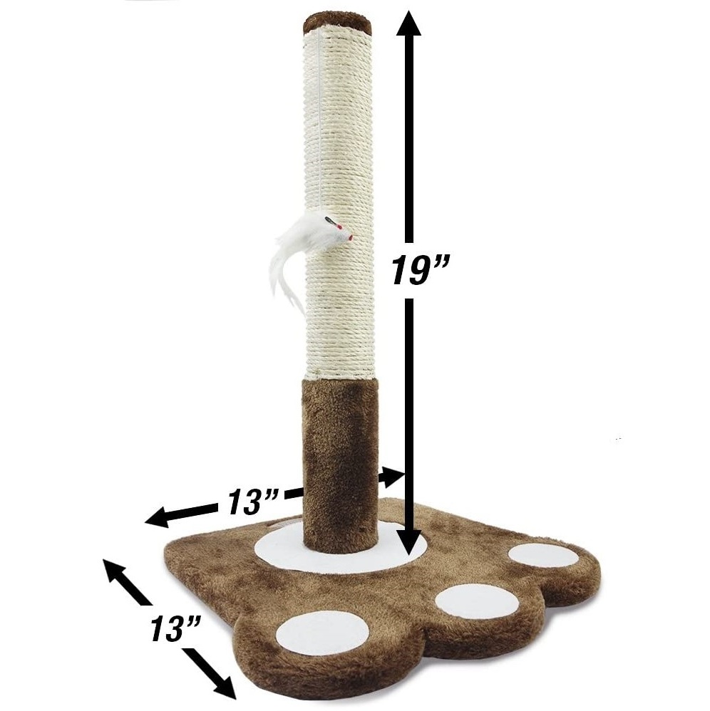 Training IQ Cat Claw Scratching Sisal Post Feather Toy Cat Scratcher Tree Cat Tree for Kittens