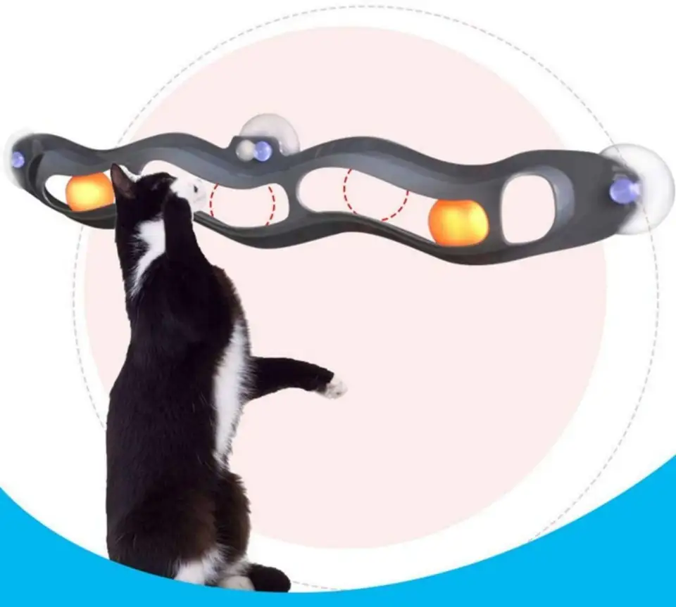 Multifunctional Scratching Sucker Track Ball Interesting Self-Healing Cat Changeable Pet Toy