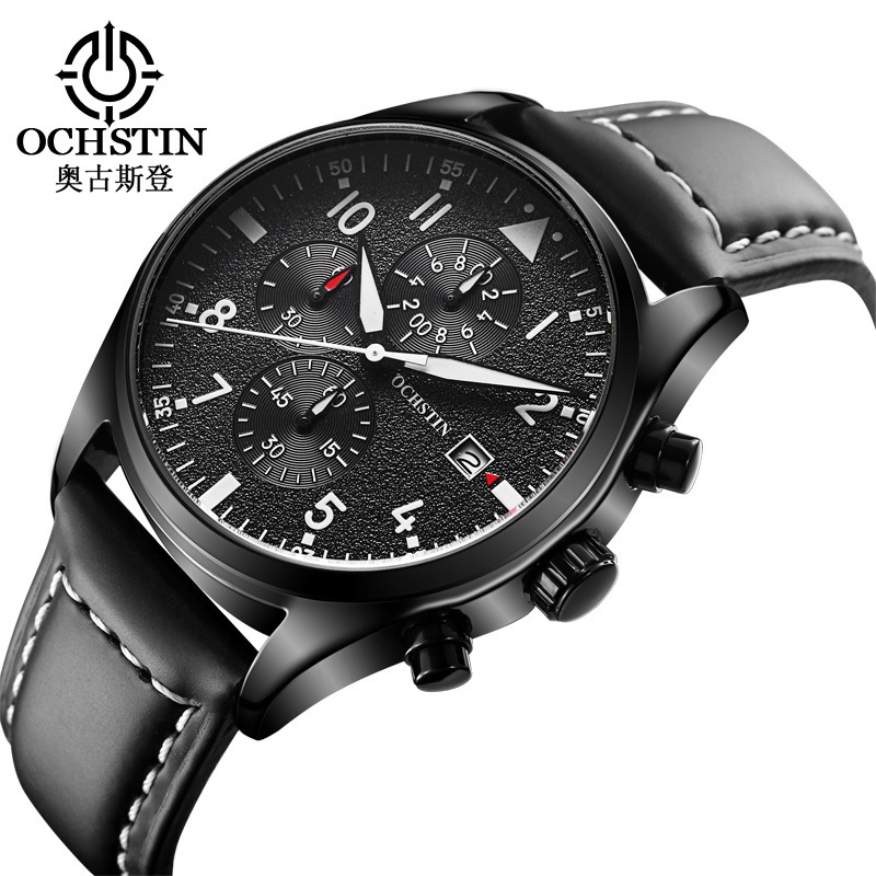 OCHSTIN 6043B TOP Selling Waterproof Men's Sport Pilot Watch Multi Functional Chrono Watch