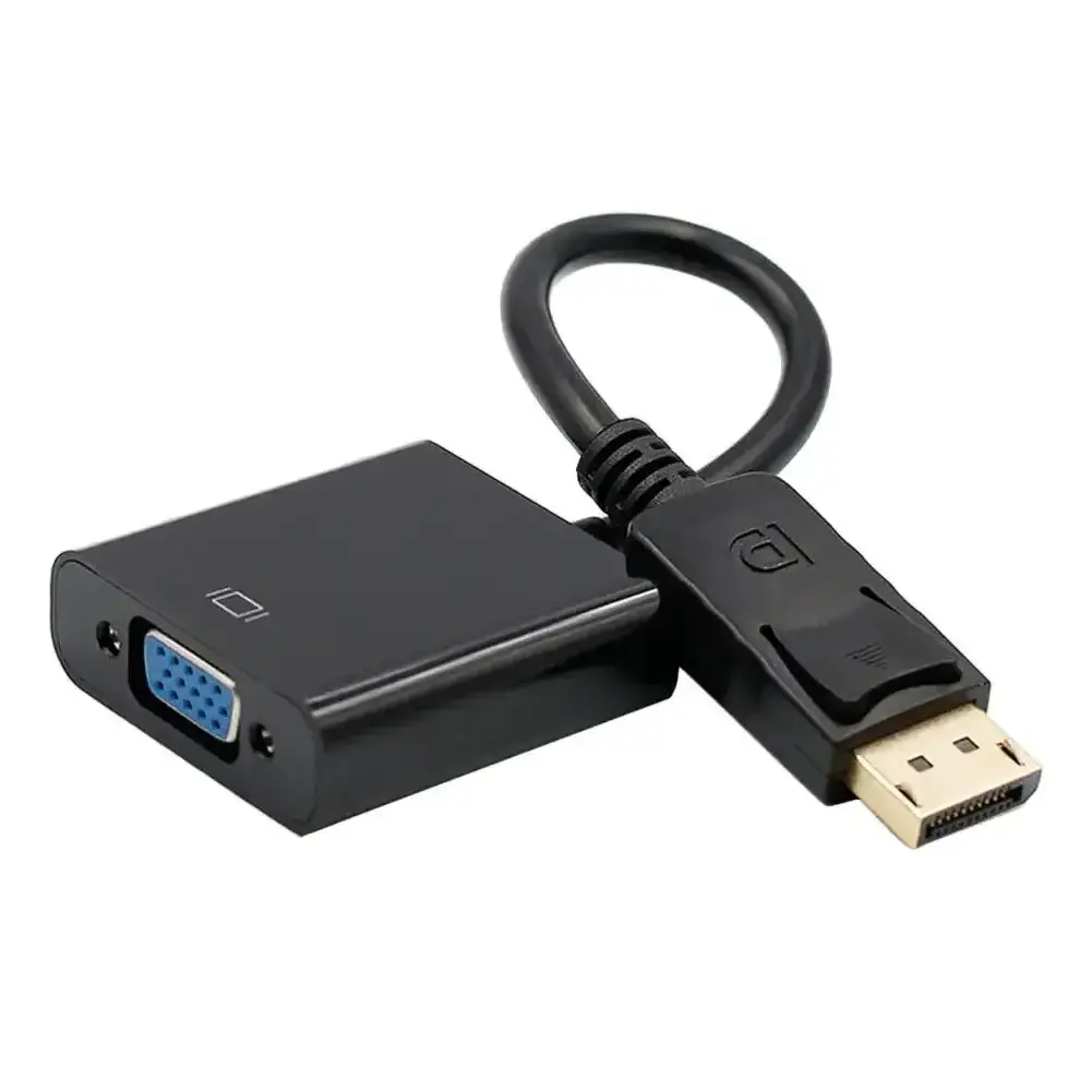 Dp To Vga Adapter For HDTV Displays  Original  Adapter Cable  Projector Or PC Computer USB Capture Card Audio Cables