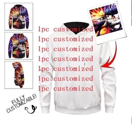 ecowalson Custom made Unisex  3D Print Pullover Hoodie Sweatshirt With Kangaroo Pocket Cosplay Anime hoodie