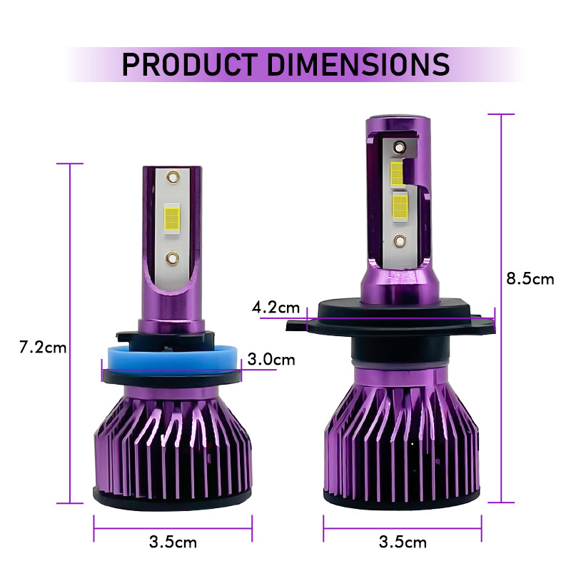 Super Bright Auto Light C-V6 Motorcycle Car Led Headlight Bulb h4 h7 h1 h11 24v For Honda Vezel 9005 9007 150w 12v 35w