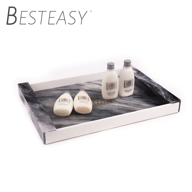 Factory  Hotel Accessories Toiletries Tray Customize Acrylic Bed Tray  Serving Tray