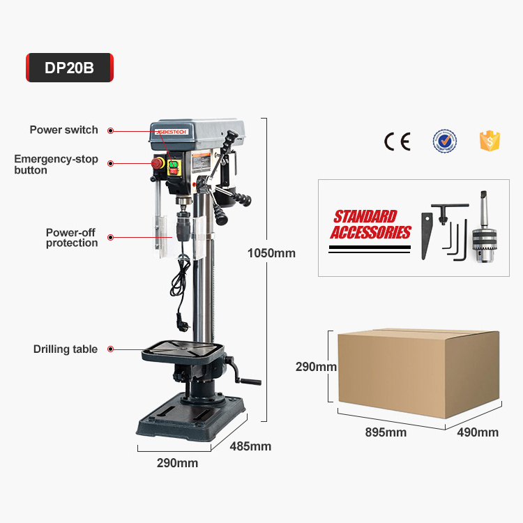 Latest models high speed variable speed pillar industrial drill press