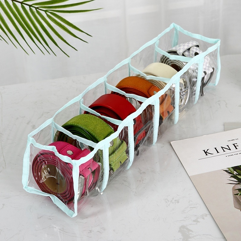 Multidrawers PVC underclothes underpants socks scarfs organizer clear foldable plastic closet underwear organizer