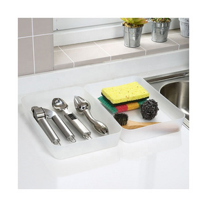 Multifunctional bake cook tools holder PP pantry cutlery storage tray plastic kitchen utensil drawer organizer