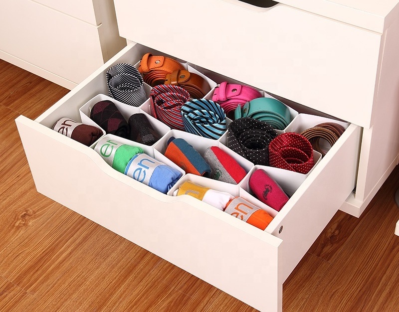 Closet lattice underwear organizer socks expandable underclothing plastic drawer organizer