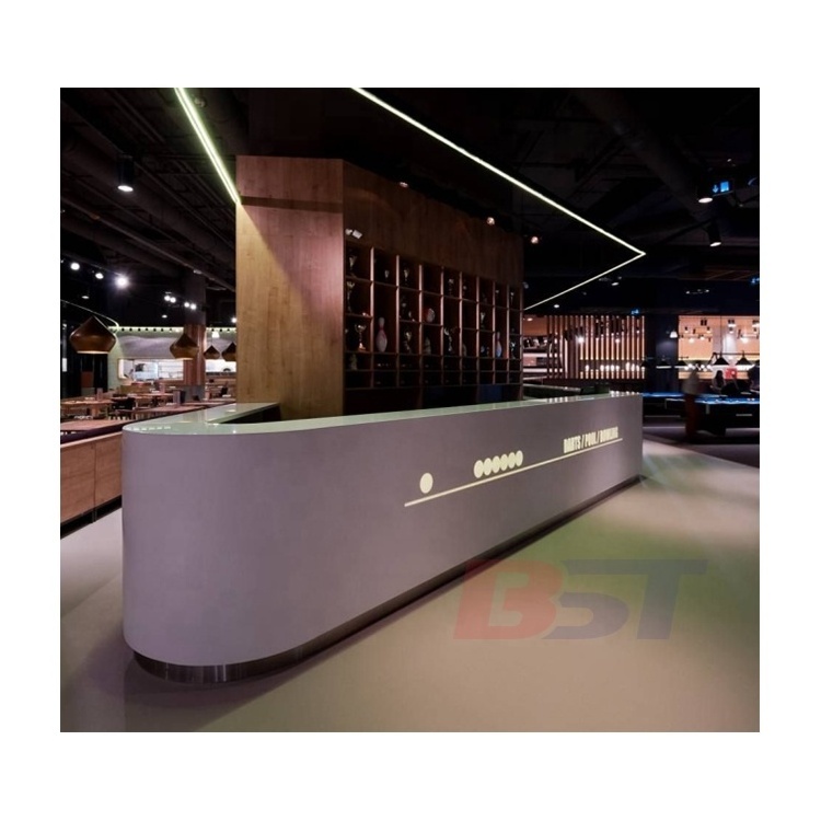 Acrylic Commercial Multi-functional salad  bar Restaurant Fast Food Bar Counter Design