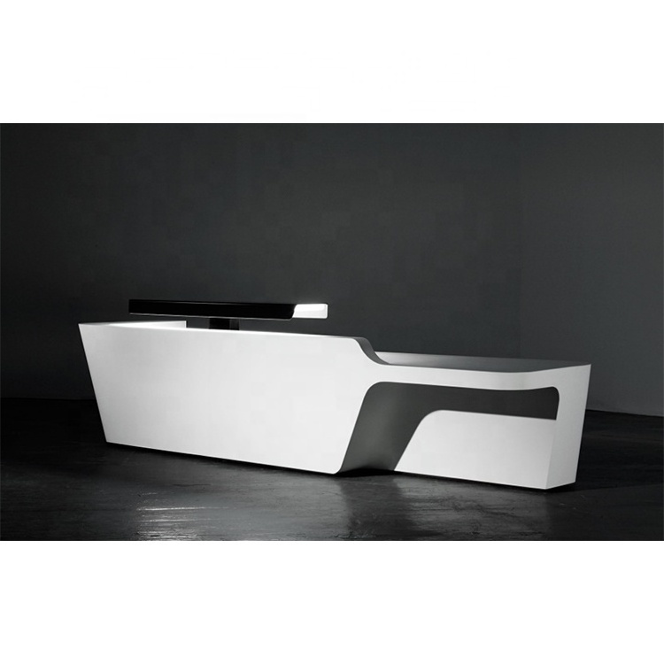 Contemporary Style Acrylic Solid Surface U Shape Lobby Reception Desk