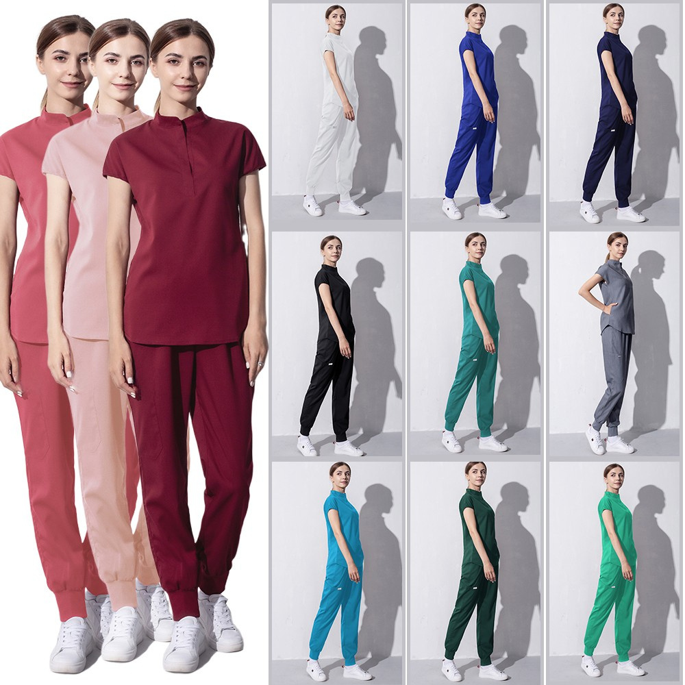 Medical Surgery Scrubs Set Elasticity veterinary Doctor Uniforms Slim Tops+pants Nursing Working Clothes Beauty Salon Work Wear