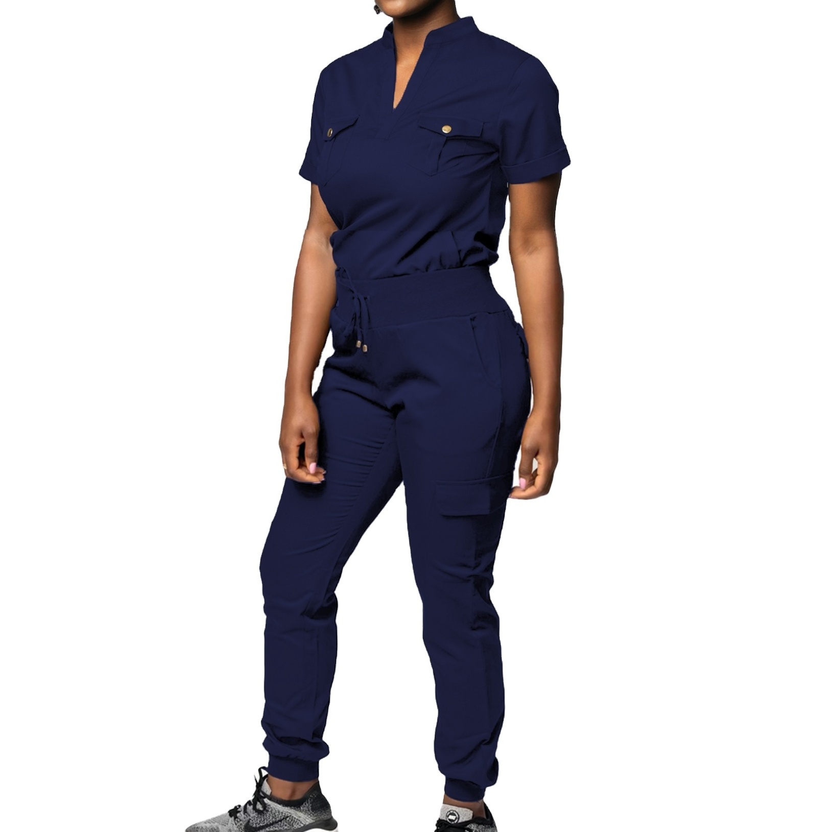 OEM ODM Nurses Hospital Uniform Bleach resistant Stretch Scrubs Uniforms Set Custom Logo and Design Bulk Uniforms Wholesale