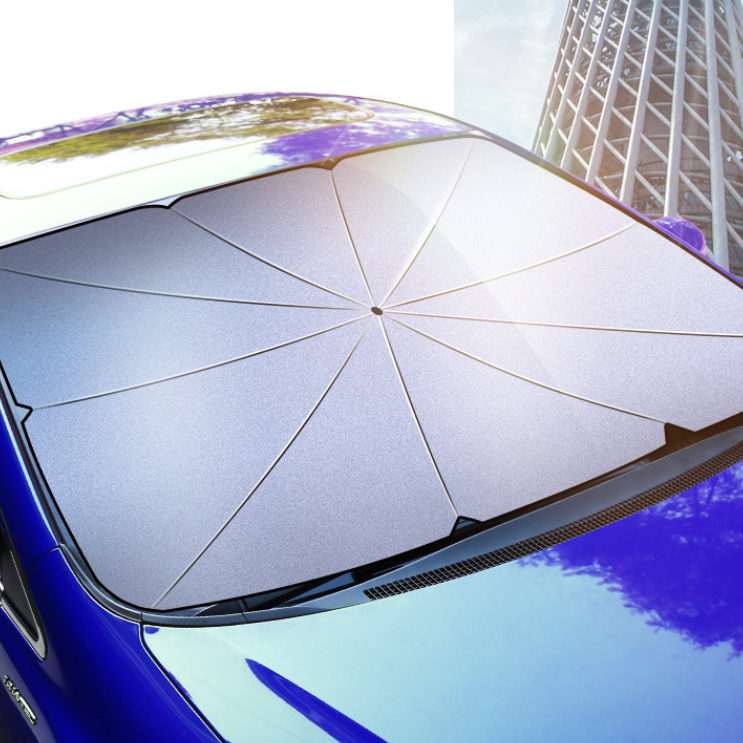 China Wholesale Sun Shade Sunscreens Foldable Car Curtains Windshield Sun Shade for Maximum UV and Sun Protection  Umbrella