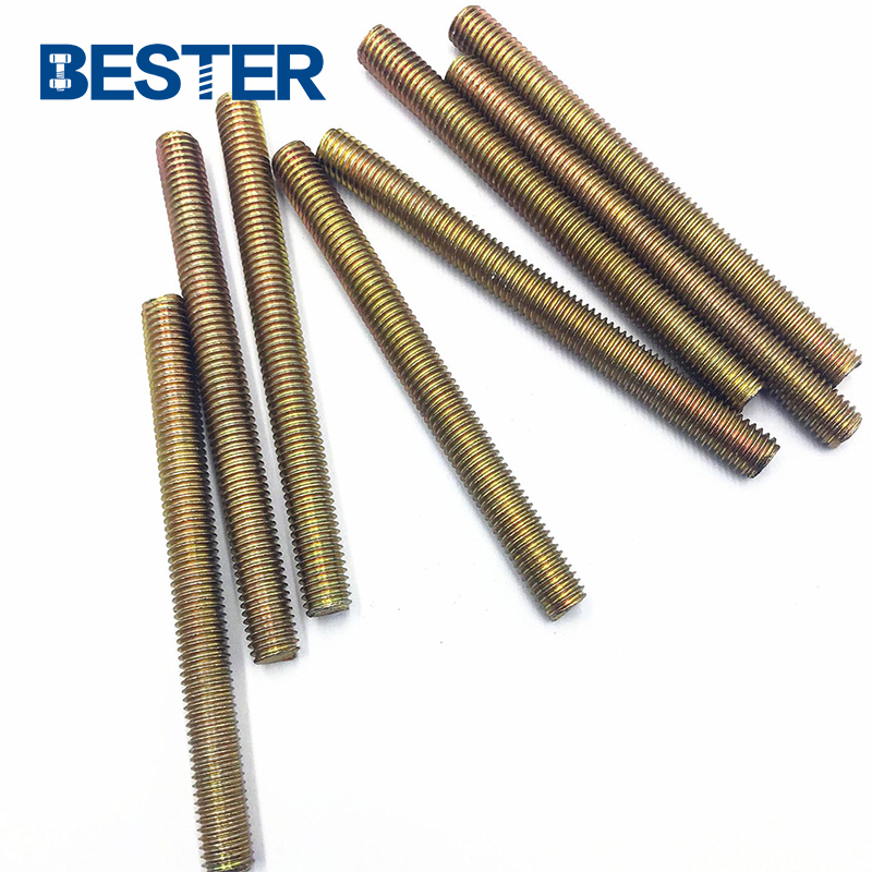 Steel Building Construction M12 metric cutter Galvanized Thread Bar Din975 Stud Bolt Threaded Rod