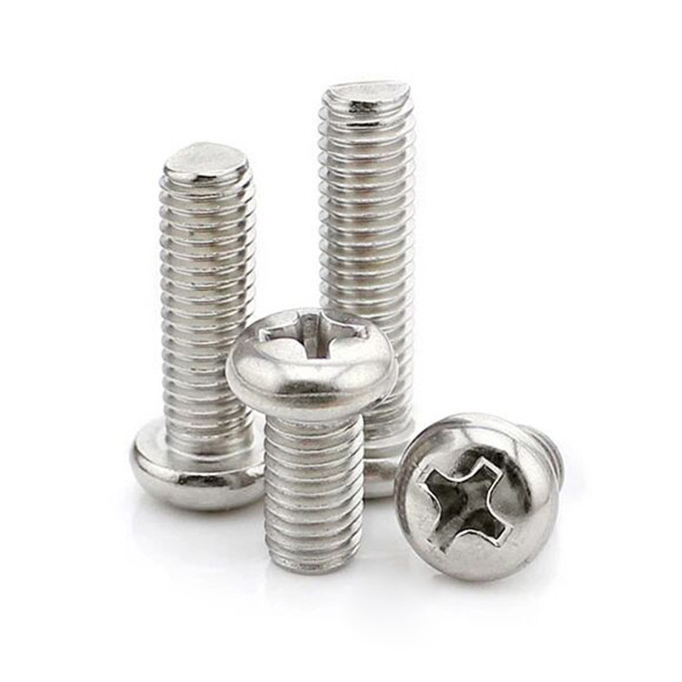 DIN7985 Fasteners A2 A4 Stainless Steel 304 316 Phillips  Pan Head Machine Screw