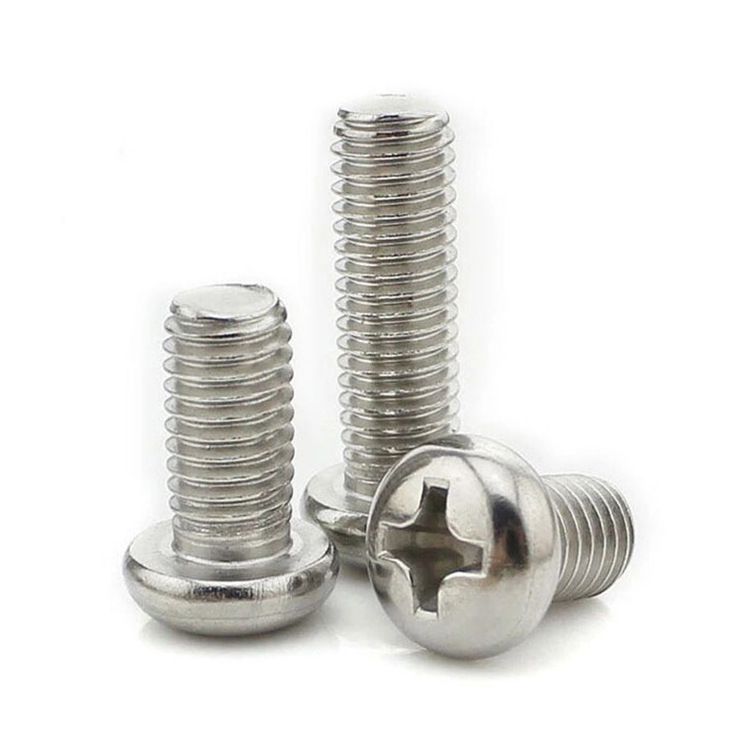 DIN7985 Fasteners A2 A4 Stainless Steel 304 316 Phillips  Pan Head Machine Screw