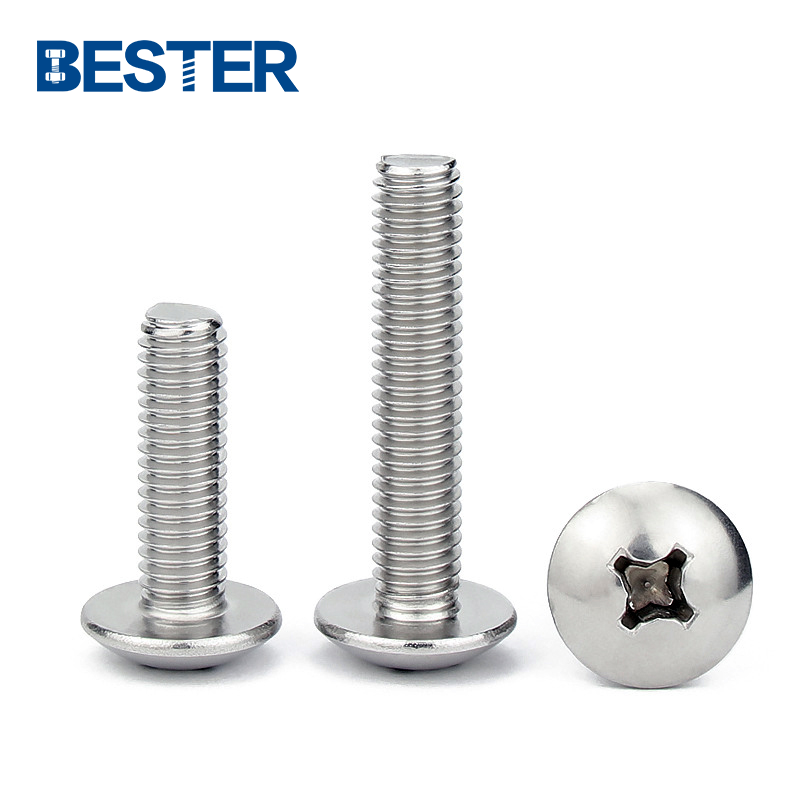 ANSIB18.6.3T Factory supply A2-70 304 316 stainless steel phillips Umbrella Truss Mushroom head  machine screw