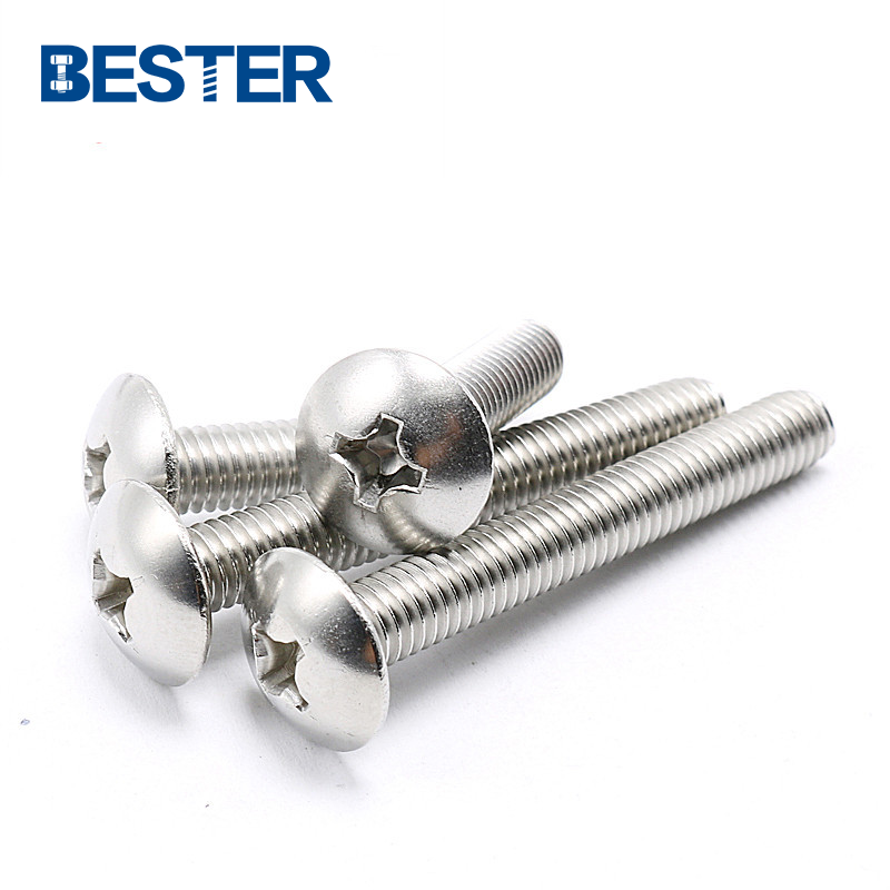 ANSIB18.6.3T Factory supply A2-70 304 316 stainless steel phillips Umbrella Truss Mushroom head  machine screw