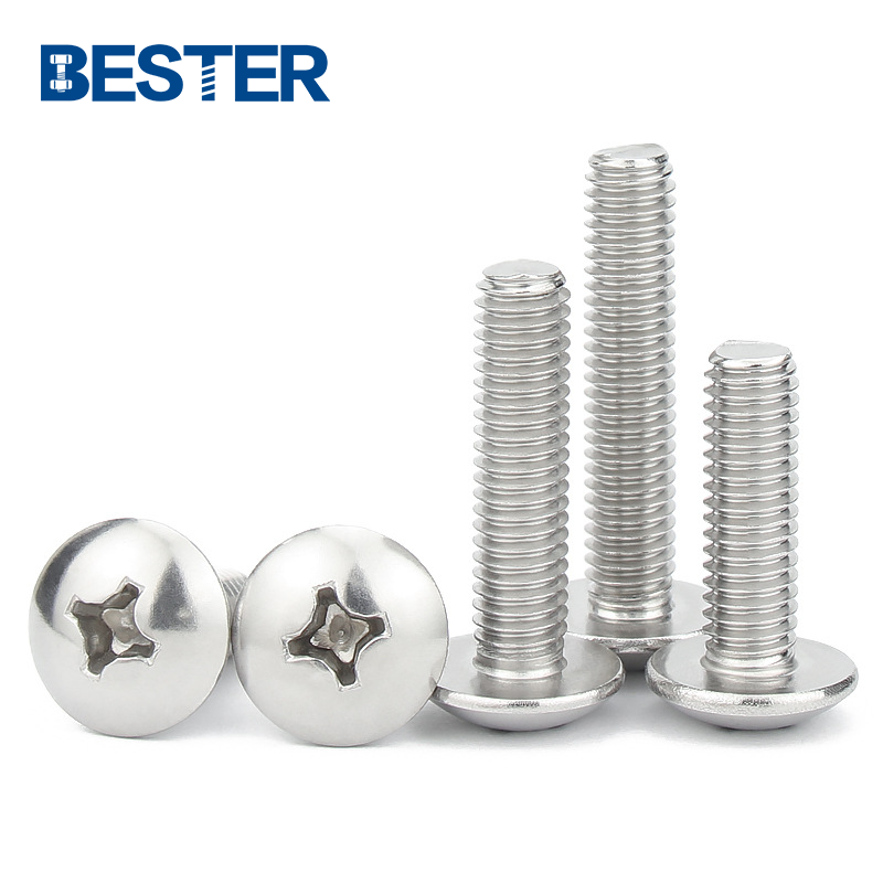 ANSIB18.6.3T Factory supply A2-70 304 316 stainless steel phillips Umbrella Truss Mushroom head  machine screw