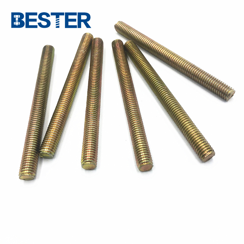 Steel Building Construction M12 metric cutter Galvanized Thread Bar Din975 Stud Bolt Threaded Rod