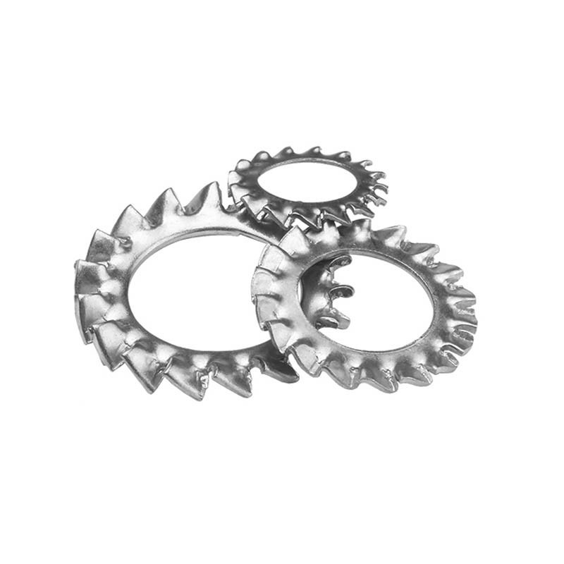 DIN6798 manufacturer directly 304 stainless steel serrated anti loose internal external serrated lock washer