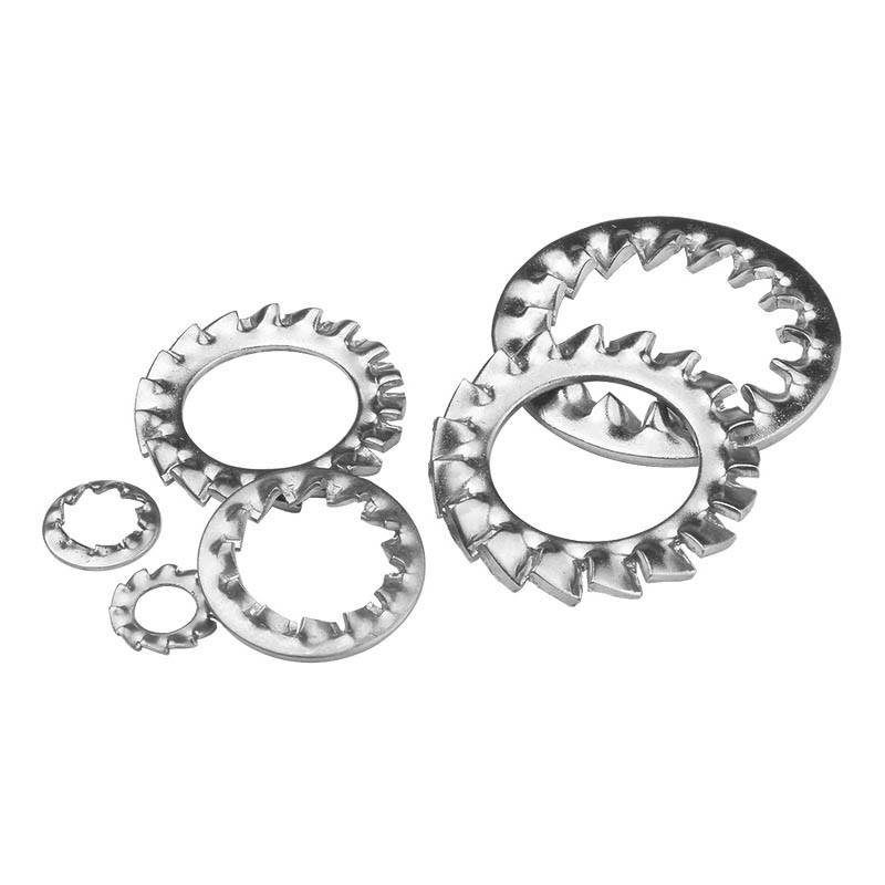 DIN6798 manufacturer directly 304 stainless steel serrated anti loose internal external serrated lock washer