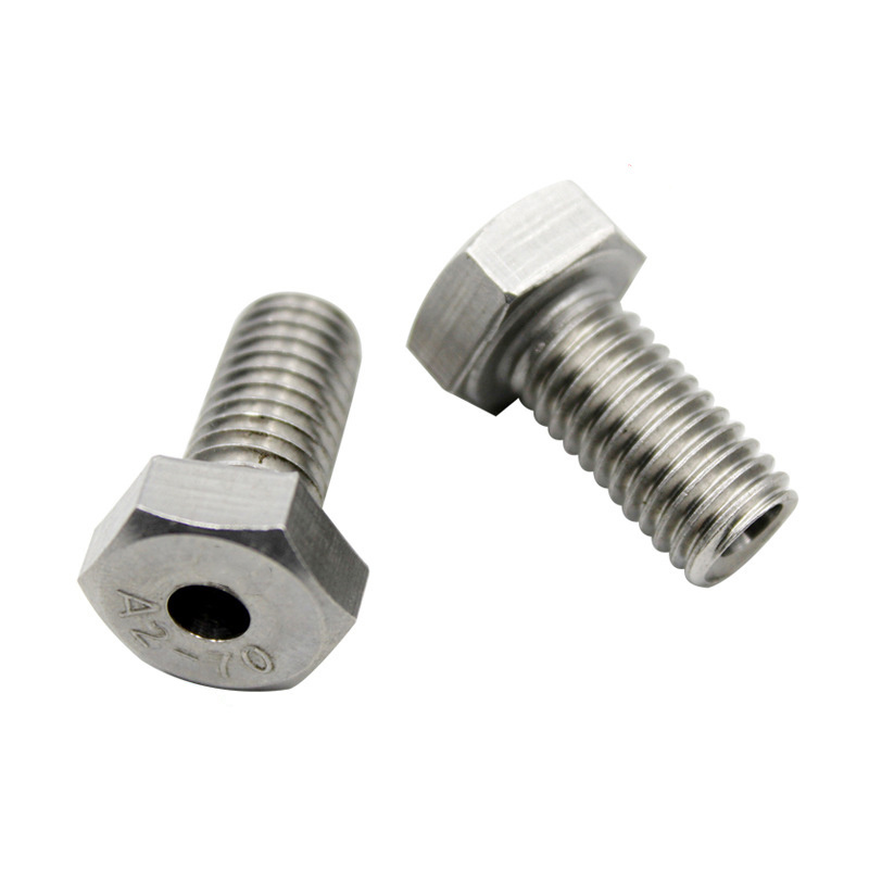 Bolt with hole in center Hollow Through Hole Hollow Hex Head Screws Bolt