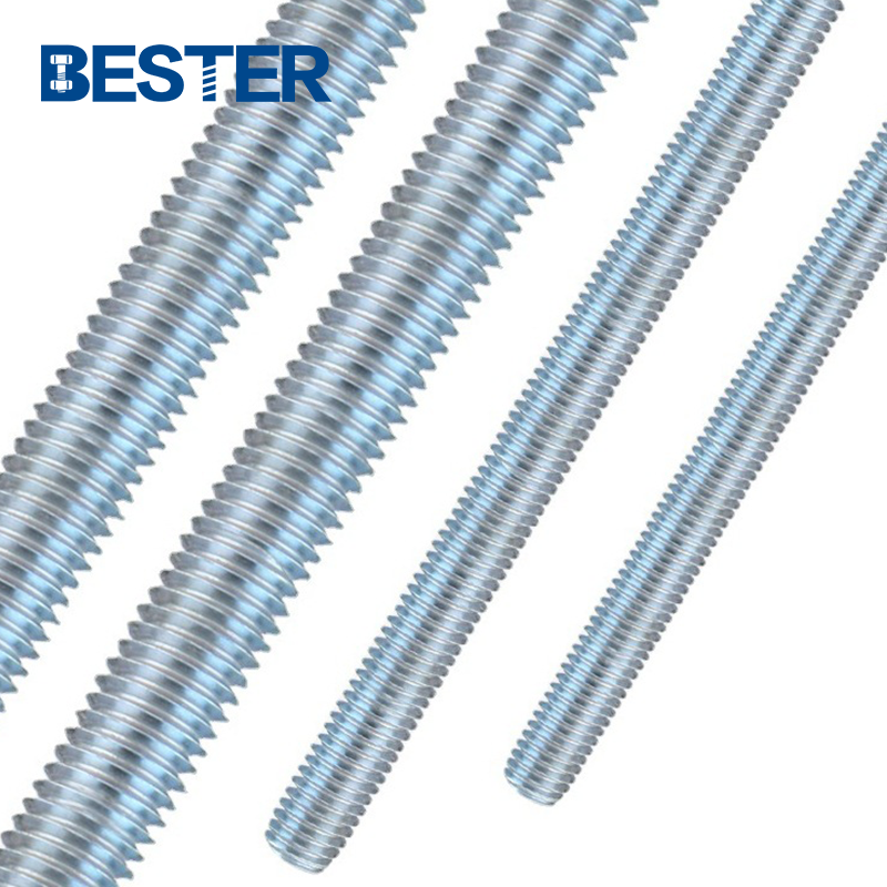 Steel Building Construction M12 metric cutter Galvanized Thread Bar Din975 Stud Bolt Threaded Rod