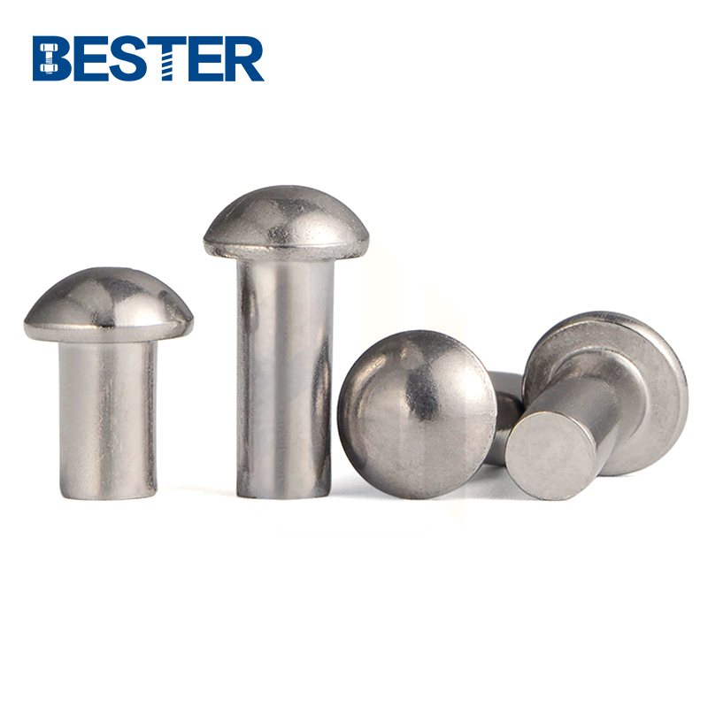 DIN660 custom stainless steel aluminium over snap mushroom dome round head solid rivet